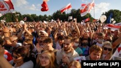 Мітинг на підтримку Світлани Тихановської зібрав рекордну кількість людей – 63 тисячі людей, повідомляє правозахисний центр «Весна»