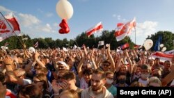 Protesta e opozitës në Minsk, 30 korrik, 2020.