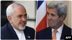 Javad Zarif (solda)və John Kerry