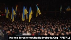 Львів, учасники акції протесту 