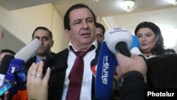 Armenia -- Prosperous Armenia Party leader Gagik Tsarukian speaks to reporters, Yerevan, February 11, 2020.