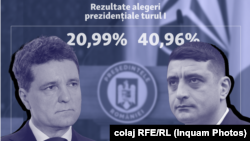 Ultranationalist George Simion (right) won the first round of Romania's presidential election and will face runner up Nicusor Dan in the second round of voting on May 18.