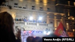 Proslava pobede u Beogradu odbojkaške reprezentacije Srbije na Svetskom prvenstvu u Japanu, 22.10.2018.