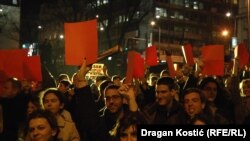 Sa protesta aktivista inicijative Ne davimo Beograd i građana u Beogradu, 25. novembar