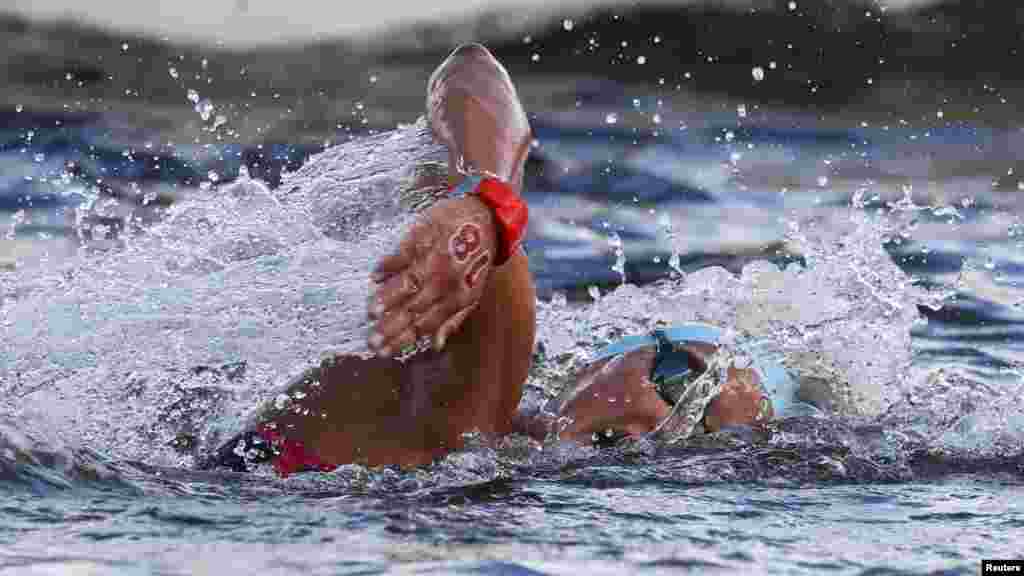Украинка Кристина Панчишко. Плавание в открытых водоемах, 10 км, женщины, финал. Токио, 4 августа 2021