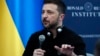 Ukrainian President Volodymyr Zelenskiy speaks at the Reagan Institute in Washington, D.C., on July 9.