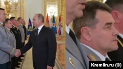 Фанил Сарваров во время церемонии назначений на высшие должности старших офицеров и прокуроров в Кремле, 2018 го