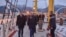Ministri spoljnih poslova Crne Gore i Hrvatske, Ervin Ibrahimović i Gordan Grlić Radman, na brodu Jadran oko kojeg se spore dve zemlje, 13. januar 2025.