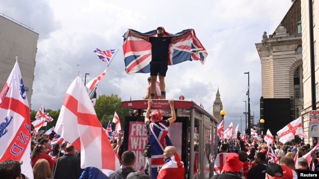 Демонстрация против нелегальной иммиграции в Лондоне. 13 сентября 2015 года