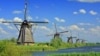 The Netherlands, windmill, one of the symbols of this state in the north of Europe