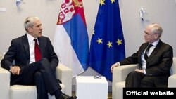 Predsednik Srbije Boris Tadić i Evropskog saveta Herman van Rompej, 25. novembar 2011. 