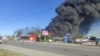 Пожар на АЗС в Новосибирске 14 июня 2021 