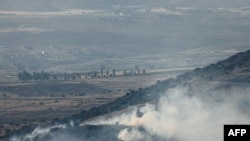 د اسراییل په سرحدي سیمو کې حزب الله ډلې د راکټي بریدونو یو انځور