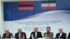 Armenia - Artashes Tumanian (L), the Armenian ambassador to Iran, attends a session in Yerevan of the Iranian-Armenian commission on economic cooperation, 23Dec2015.