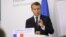 French President Emmanuel Macron speaks in Dubai on November 9.