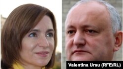 Cei doi candidați care se vor întâlni în turul doi al alegerilor prezidențiale Maia Sandu și Igor Dodon