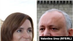 Lidera PAS, Maia Sandu și președintele Igor Dodon se confruntă în al doilea tur al prezidențialelor, duminică, 15 noiembrie 2020. 