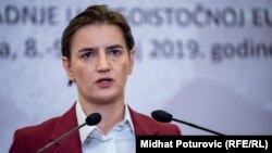 Serbian Prime Minister Ana Brnabic (file photo)