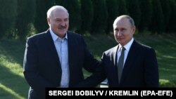 А. Лукашэнка і У. Пуцін