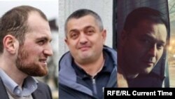 От ляво надясно: Тимур Куашев, Руслан Магомедрагимов и Никита Исаев. Тримата са били следени от същите служители на ФСБ, които бяха засечени от журналисти по случая с отравянето на Навални, и са починали на място, на което са се намирали и тези служители.