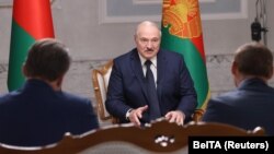 Олександр Лукашенко під час інтерв’ю з російськими державними телеканалами 8 вересня