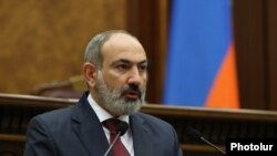 Armenian Prime Minister Nikol Pashinian presents his government’s five-year action plan in the National Assembly, August 24, 2021