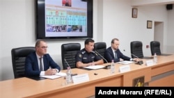 Брифінг очільника прокуратури з боротьби з корупцією Віктора Фуртуне, голови поліції Віорела Чернеуцану та керівника Служби інформації та безпеки Александра Мустяце, Кишинів, 22 вересня 2025 року