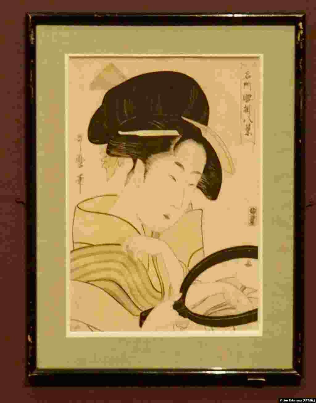 Kitagawa Utamaro, Tînără la oglindă (ca. 1796).