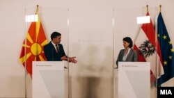 Вицепремиерот Никола Димитров и австриската министерка за Европа, Каролине Едштадлер