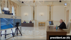 Azerbaijan -- "President Ilham Aliyev delivers speech via videoconference at the 8th European Political Community (EPC) Summit in Yerevan - 04May2026