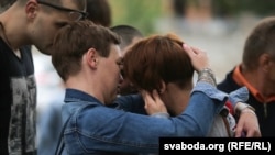 Friends and relatives greet those activists released on June 28.