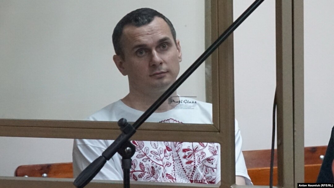 Олег Сенцов в зале суда