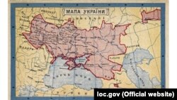 Поштова листівка «Мапа України». Видавництво «Вісті з Запоріжжя». Львів, 1910-і роки