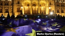 од протестите во Будимпешта, 18.12.2018. 