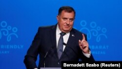 Član Predsedništva Bosne i Hercegovine Milorad Dodik u Budimpešti, septembar 2021.