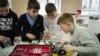 Robotics lessons at "Miron Costin" High School in Floresti