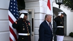 US President Donald Trump stands at an entrance to the White House in Washington, DC, on April 13, 2026. (file photo)