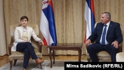 Ana Brnabić, premijerka Srbije i Radovan Višković, predsjednik Vlade bh. entiteta Republika Srpska 