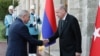 Turkey - Turkish President Recep Tayyip Erdogan meets Armenian Prime Minister Nikol Pashinian in Istanbul, June 20, 2025.