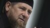 CHECHNYA -- Chechen regional leader Ramzan Kadyrov gestures while speaking to local muftis and urged them to persuade residents of the region to get vaccinated against the coronavirus in Grozny, March 2, 2021