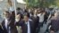 Pakistan - Pakistani lawyers shout slogans as they march during a protest rally in Karachi, 05Nov2007
