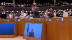 Եվրախորհրդարանը հոտնկայս ծափահարել է Ուկրաինայի նախագահ Վլադիմիր Զելենսկուն