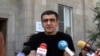 Armenia- Mayor of Goris town Arush Arushanyan in the courtyard of the court, 3 Sep, 2024