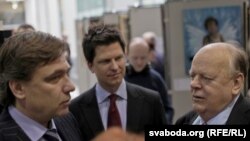 Амбасадар Эдмінас Багдонас, прарэктар ЭГУ Дарус Удрыс, Станіслаў Шушкевіч