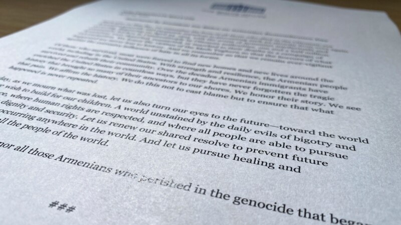 Președintele SUA recunoaște „genocidul armean”