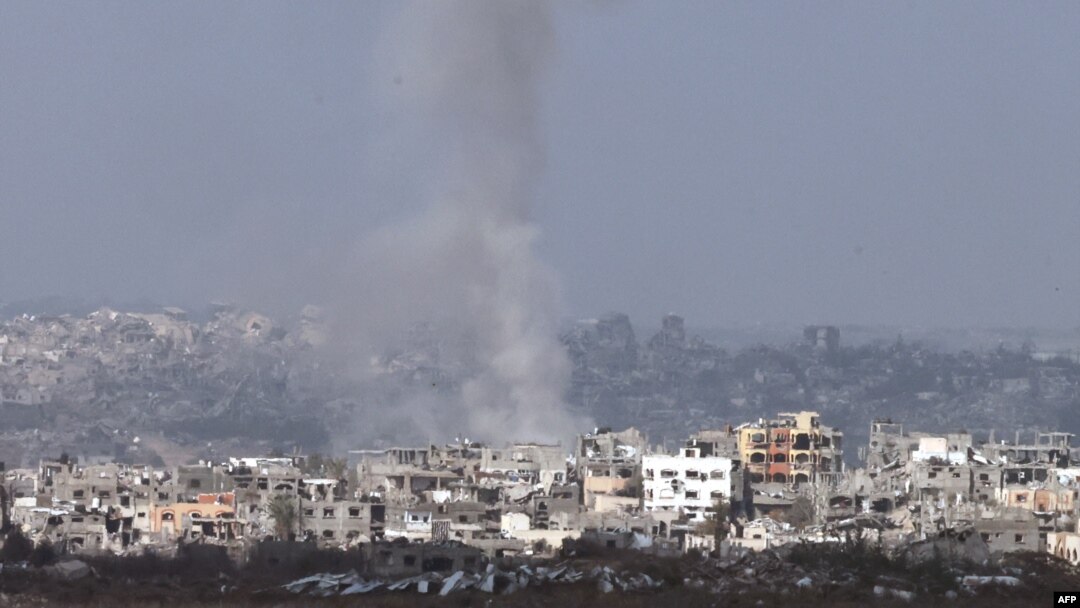 În nordul Fâșiei Gaza au continuat atacurile israeliene după anunțul privind acordul de încetare a focului. 16 ianuarie 2025. 