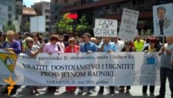 Protest prosvjetnih radnika u Sarajevu