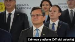 Глава МИД Украины Дмитрий Кулеба на саммите «Крымской платформы» 23 августа 2021 года