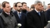 Armenia - Defense Minister Davit Tonoyan (L) and Vitaly Balasanian (R), a senior Nagorno-Karabakh security official, attend a wreath laying ceremony in Yerevan, January 28, 2019. 