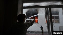 საილუსტრაციო ფოტო. რუსული დრონებით შეტევის შედეგად გამოწვეული ხანძარი ზაპოროჟიეში